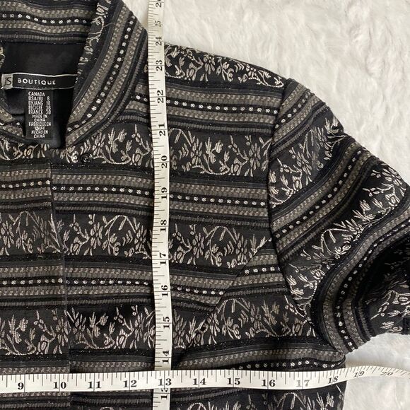 JS Boutique SBlazer Black & Silver w/ Glitter Accents Jacket - Picture 3 of 10